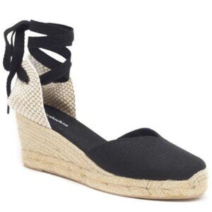 Soludos Lyon Wedge Espadrilles - black - size 8 - NWB